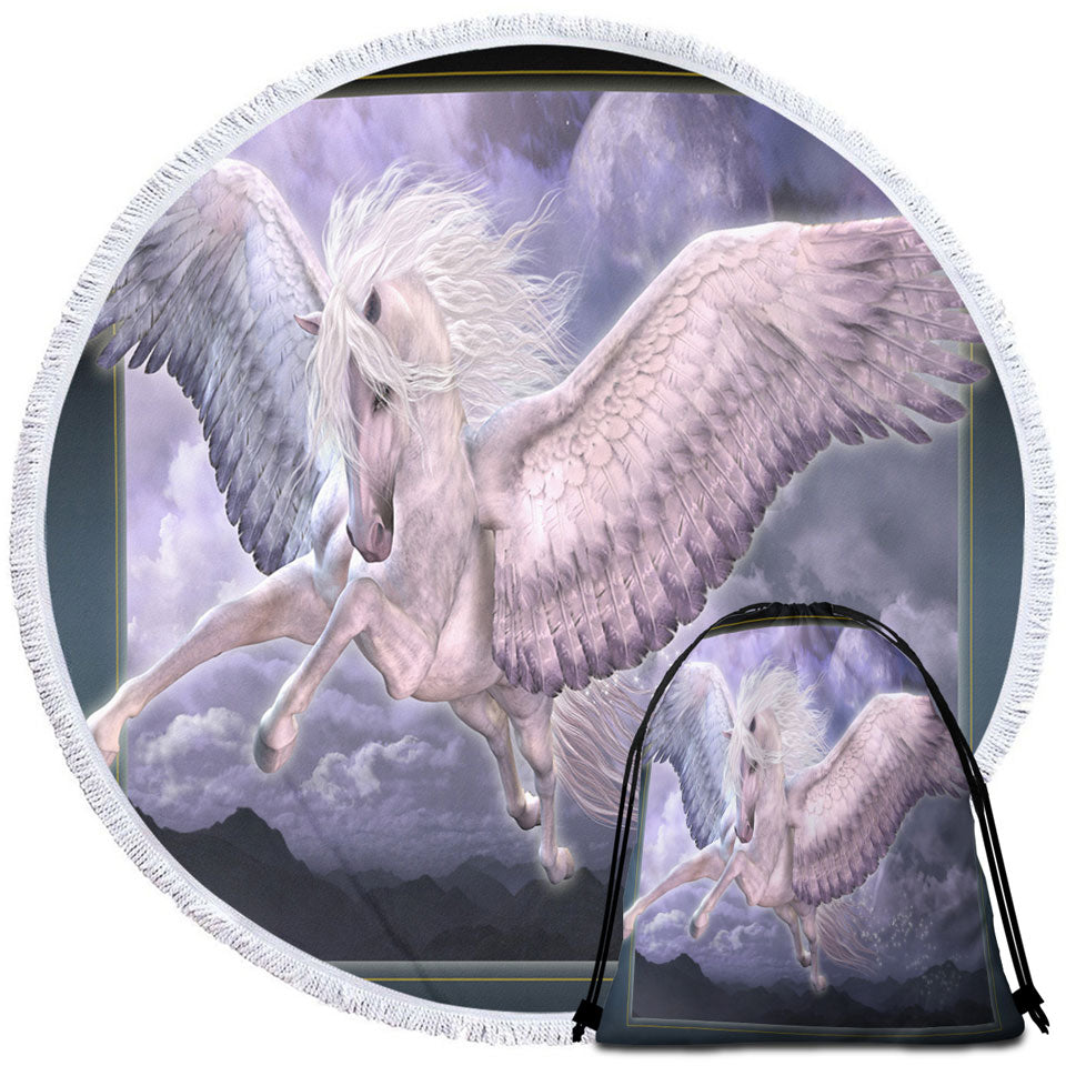 Fantasy Art Taking Flight Magical Flying Horse Pegasus Microfiber Towels For Travel