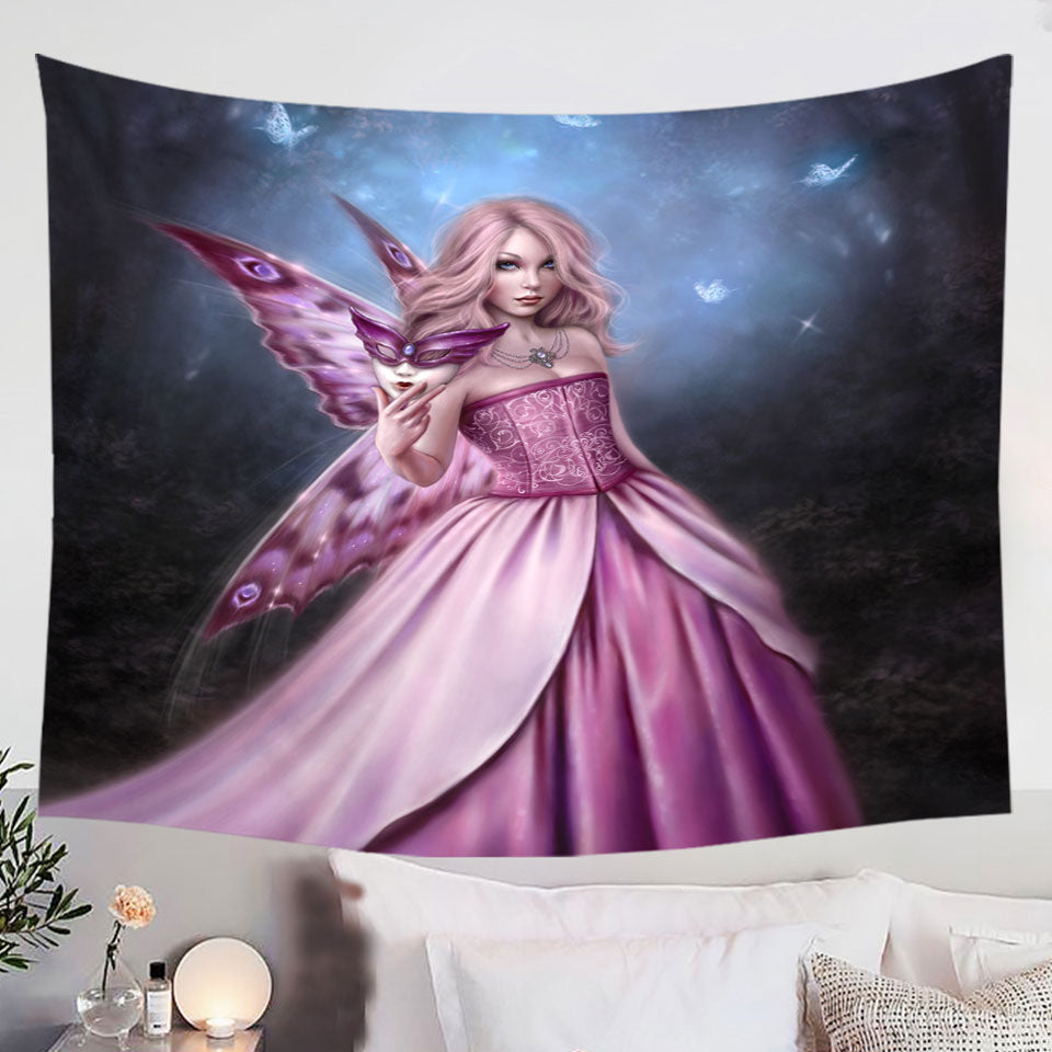 Fantasy-Art-Titania-the-Gorgeous-Pinkish-Butterfly-Girl-Tapestry