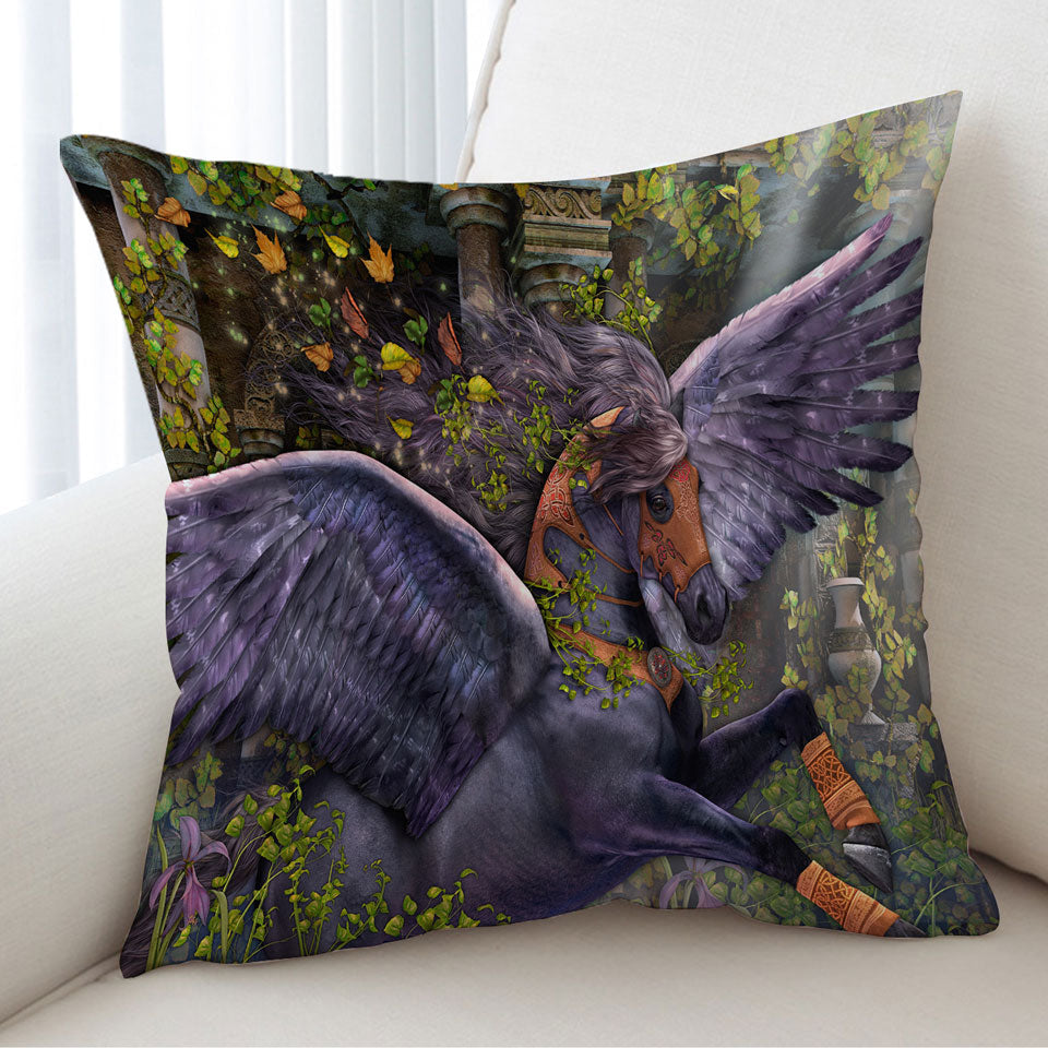 Fantasy Art Vine Flying Horse Cushion