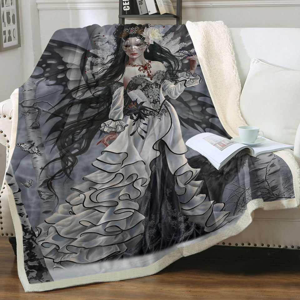 products/Fantasy-Art-Winter-Fairy-and-Her-Wolf-Sherpa-Blanket