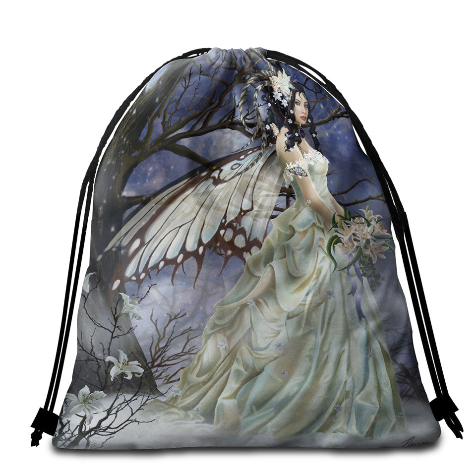 Fantasy Art the Exciting Mist Bride Fairy Beach Bags and Towels