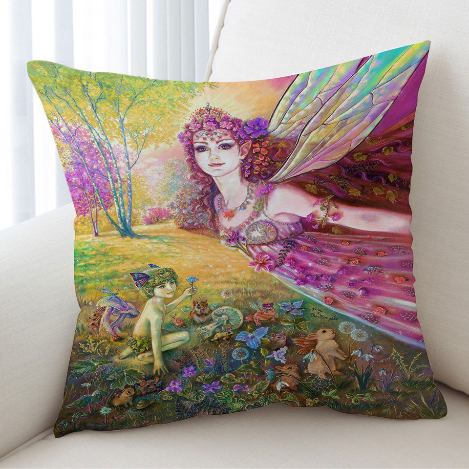 Fantasy Art the Fairy Tale Forest Cushion