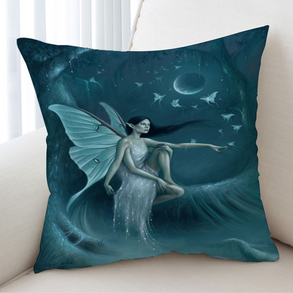 Fantasy Art the Luna Moth Woman Cushion
