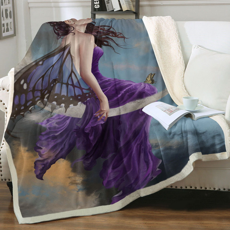 products/Fantasy-Art-the-Pretty-Purple-Moon-Fairy-Sofa-Blankets