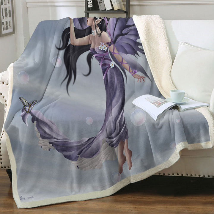 products/Fantasy-Art-the-Purple-Dream-Catcher-Fairy-Fleece-Blankets