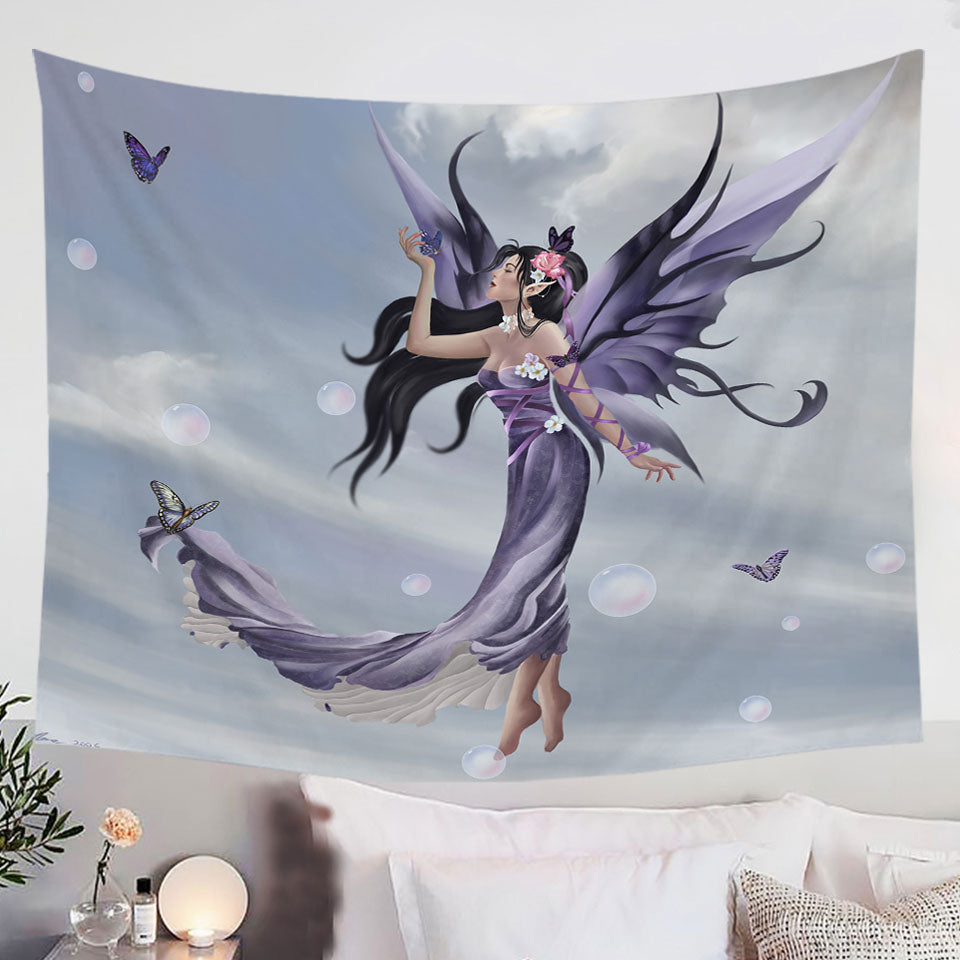Fantasy-Art-the-Purple-Dream-Catcher-Fairy-Tapestry
