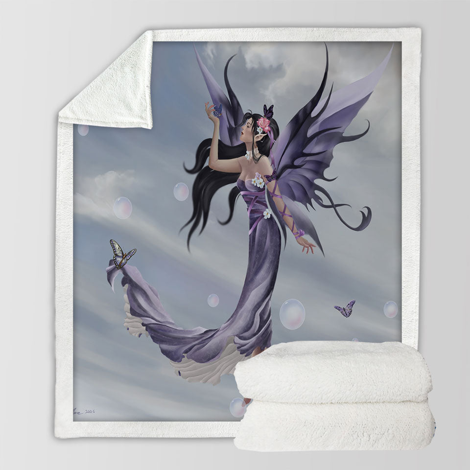 products/Fantasy-Art-the-Purple-Dream-Catcher-Fairy-Throw-Blanket