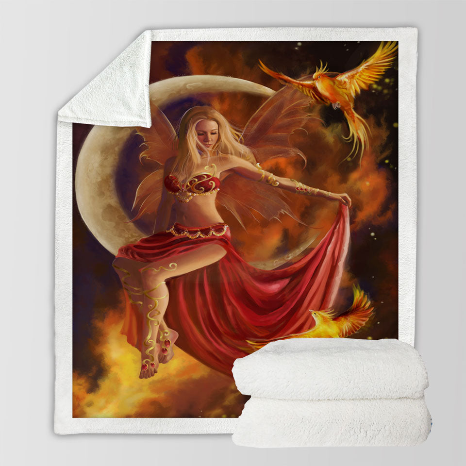 products/Fantasy-Art-the-Red-Fire-Moon-Fairy-Sherpa-Blanket