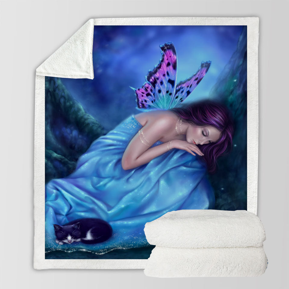 products/Fantasy-Artwork-Serenity-Sleeping-Cat-and-Butterfly-Girl-Sofa-Blankets