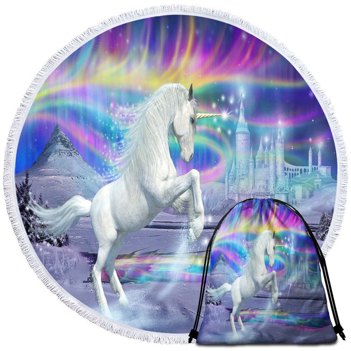 Fantasy Artwork Starborn Unicorn Beach Towels