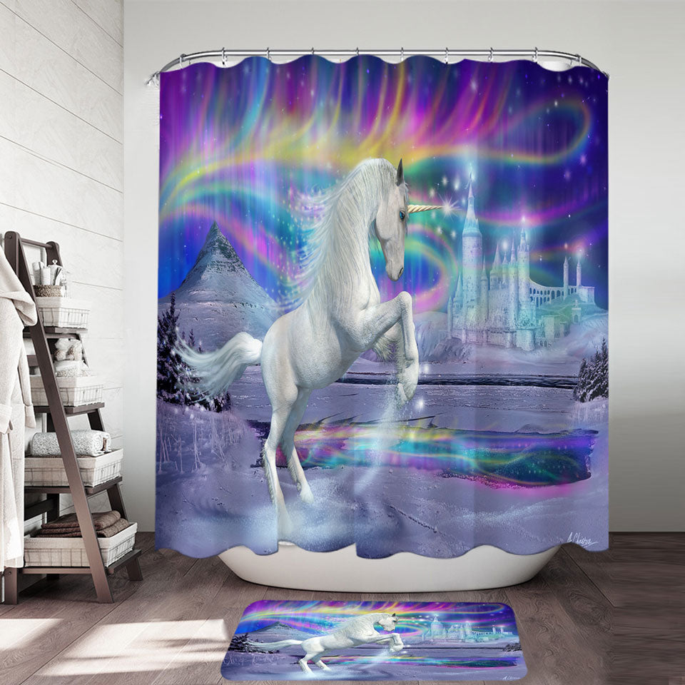 Fantasy Artwork Starborn Unicorn Shower Curtain