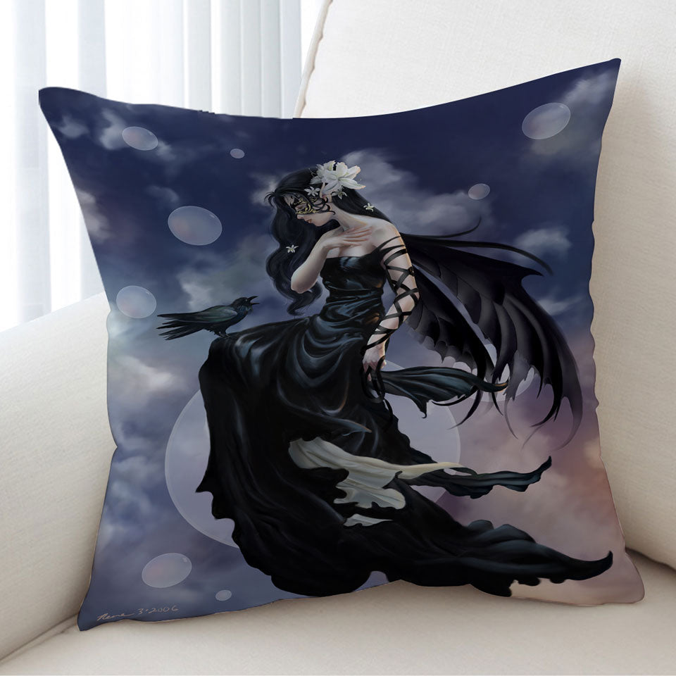 Fantasy Artwork the Dark Skies Fairy Cushion Covers