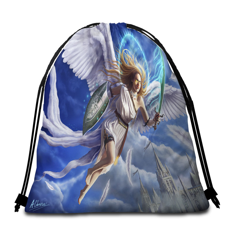 Fantasy Beach Towel Pack Art Archangels Charge