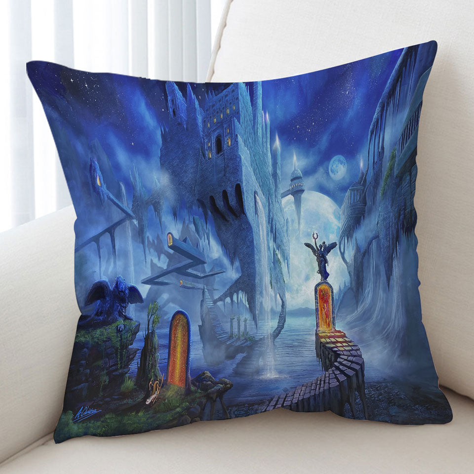 Fantasy Cushion Covers Dreamscape Nerostrios City