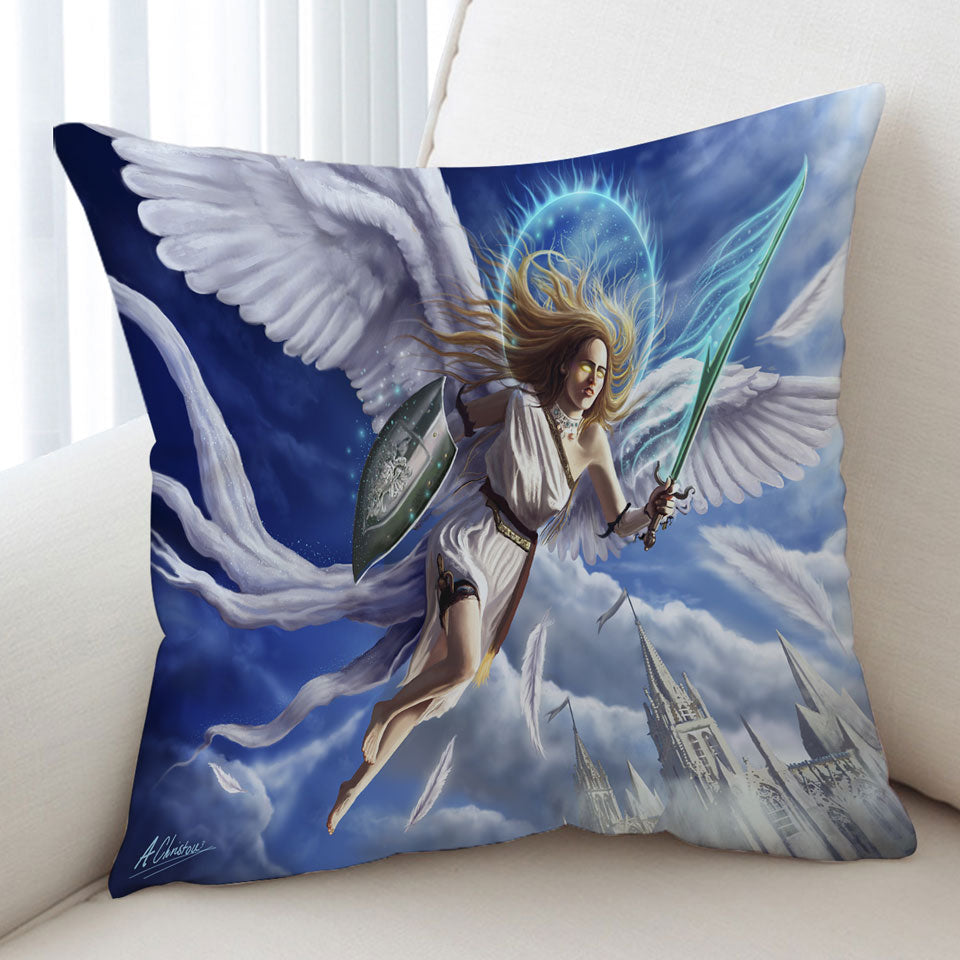 Fantasy Decorative Cushions Art Archangels Charge