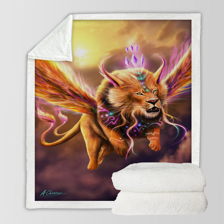 products/Fantasy-Fine-Art-Venetian-Lion-Sherpa-Blanket