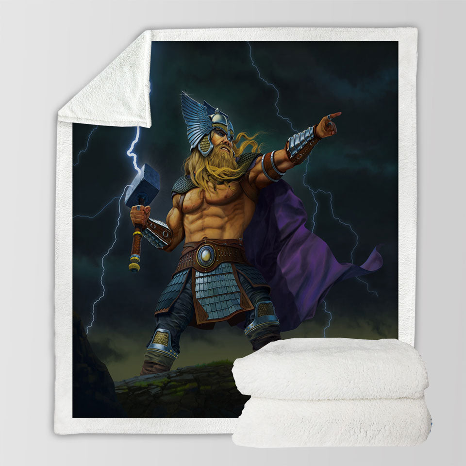 products/Fantasy-Mythology-Art-God-of-Thunder-Thor-Sherpa-Blanket