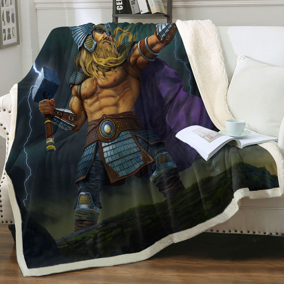products/Fantasy-Mythology-Art-God-of-Thunder-Thor-Throw-Blanket