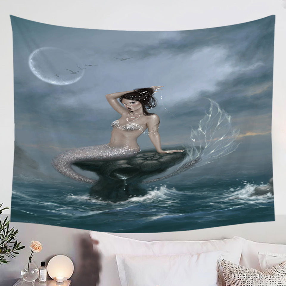 Fantasy-Ocean-Art-the-Beautiful-Mermaid-Tapestry-Wall-Decor