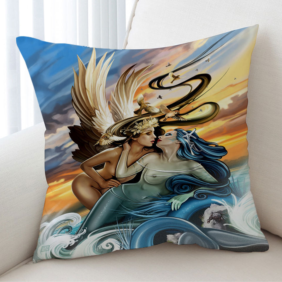 Fantasy Sexy Art Cushion Covers Where the Sea Touches the Sky