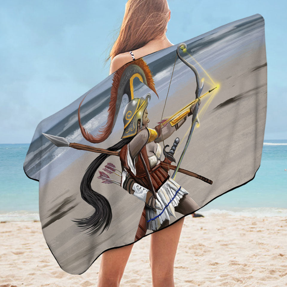 Fantasy Swims Towel with Beach Cool Archer Warrior