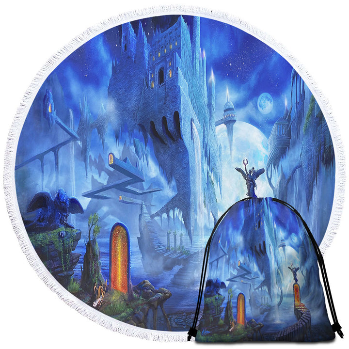 Fantasy Travel Beach Towel Dreamscape Nerostrios City