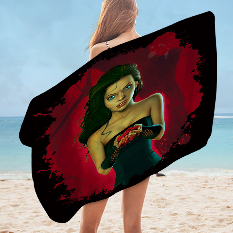 Fantasy Vampire Art Blood Roses Vampirette Pool Towels