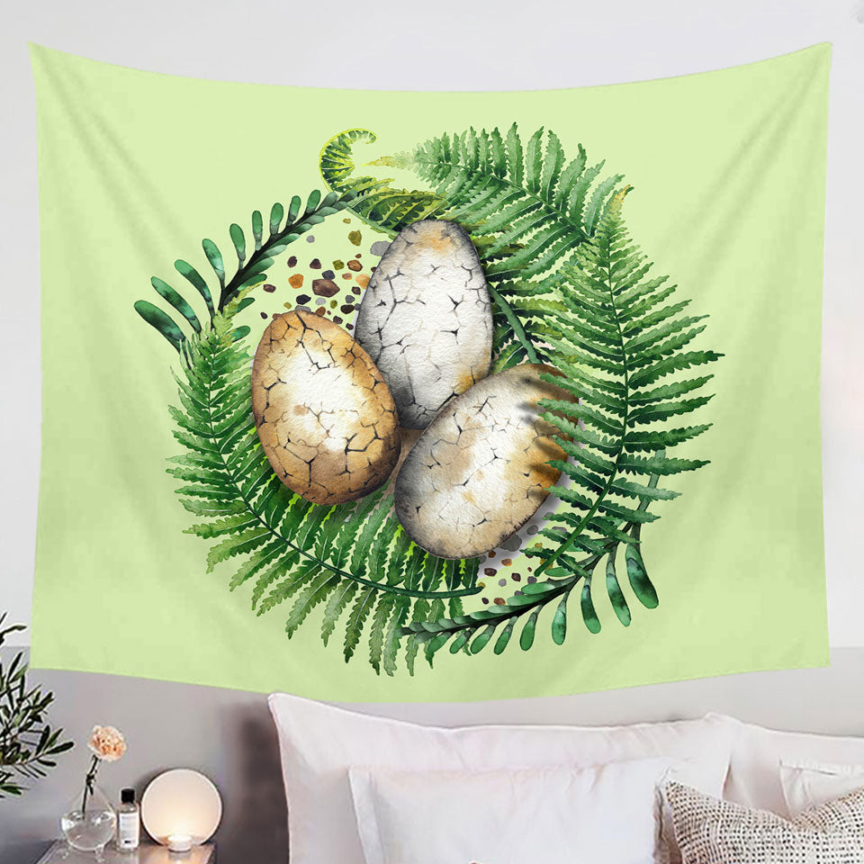 Fern and Dinosaur Eggs Tapestry