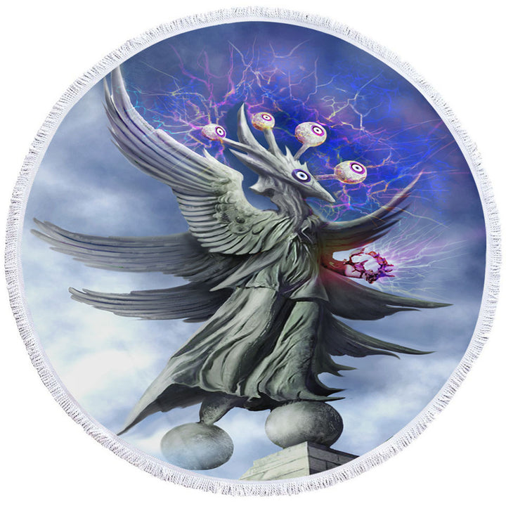 Fiction Art Boys Beach Towels Surreal Eye Angel