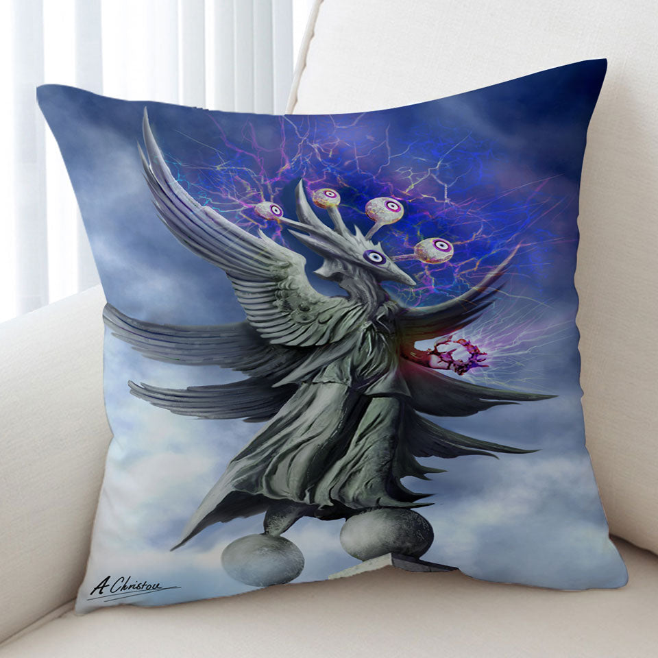 Fiction Art Decorative Pillows Surreal Eye Angel