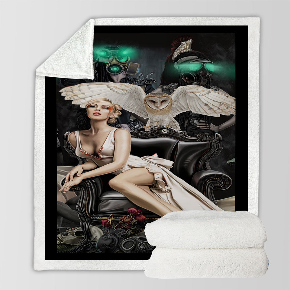 products/Fiction-Art-Gorgeous-Blond-Girl-and-Owl-Couch-Throws