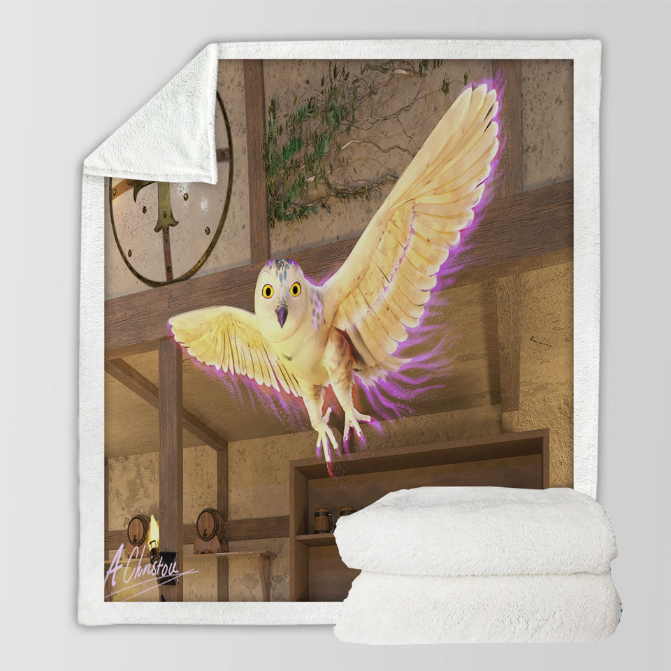 products/Fiction-Artwork-White-Owl-Sherpa-Blanket