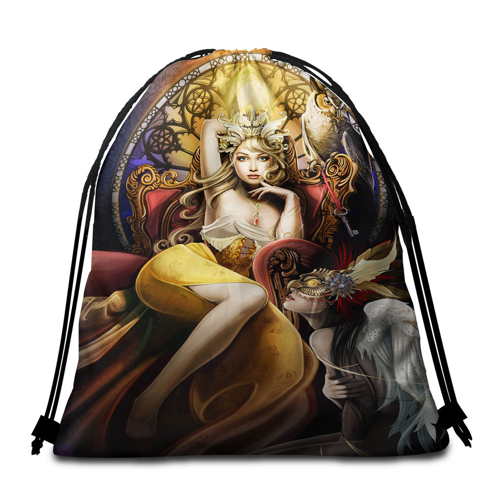 Sexy Beach Towel Bags Fantasy Art the Green Ivy Fairy