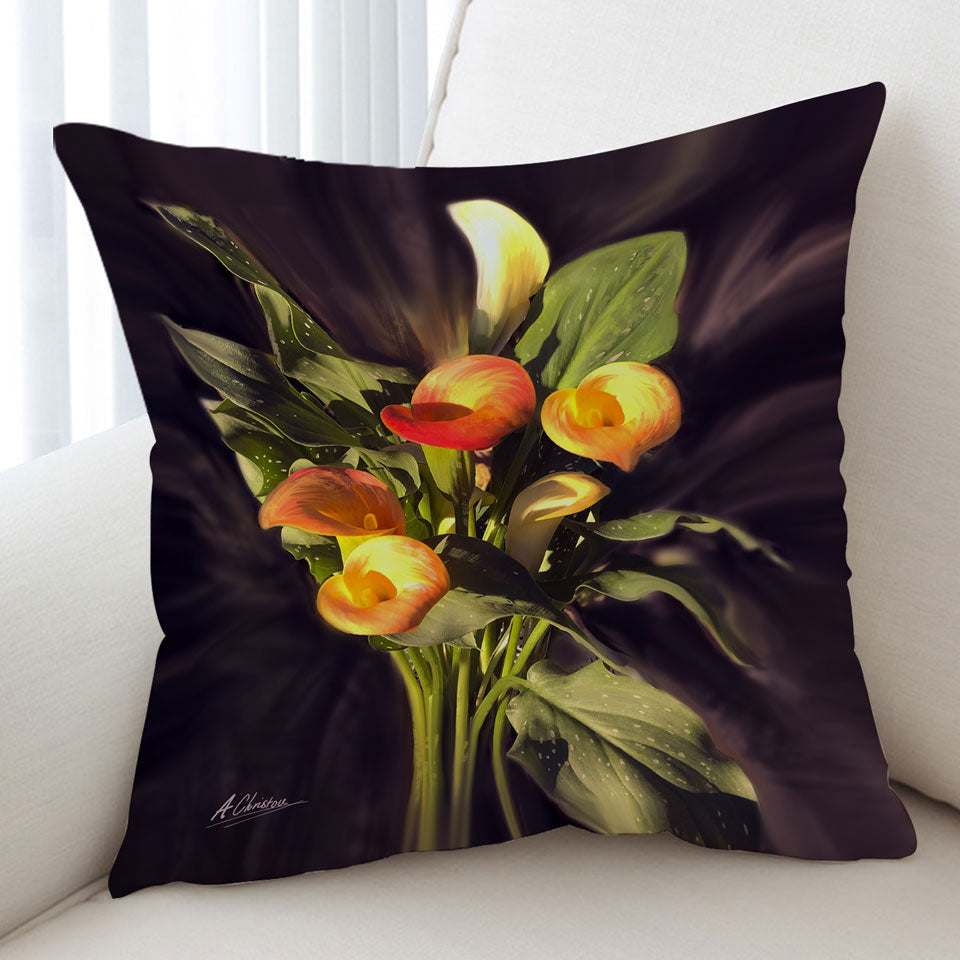 Fine Art Flower Bloom Orchid Cushion