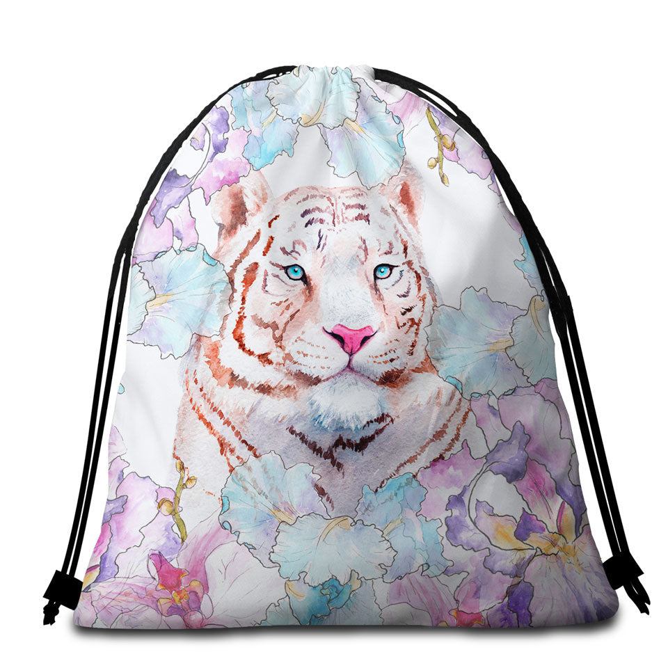 Fine Art Painting Tiger Beach Towel Pack