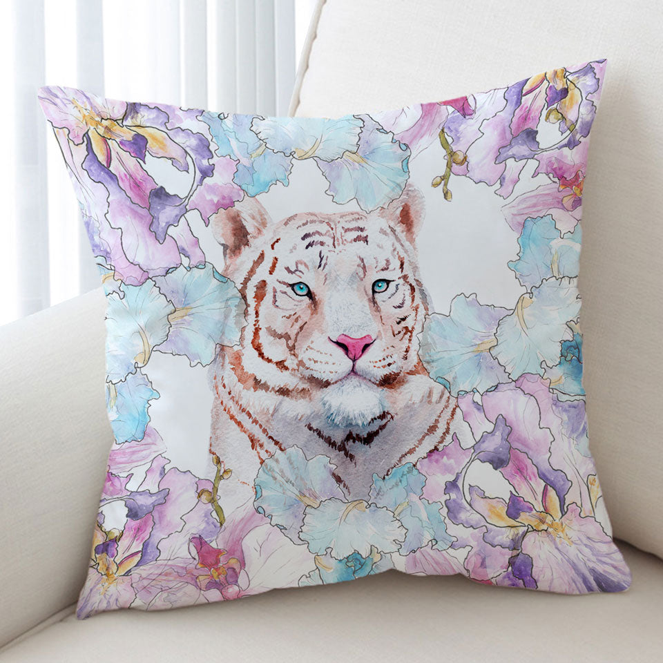 Fine Art Painting Tiger Throw Pillow Cover