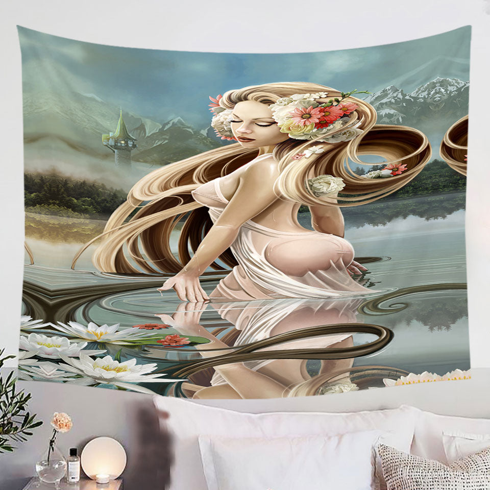 Fine-Art-Reflections-Beautiful-Sexy-Girl-Tapestry-Wall-Hanging
