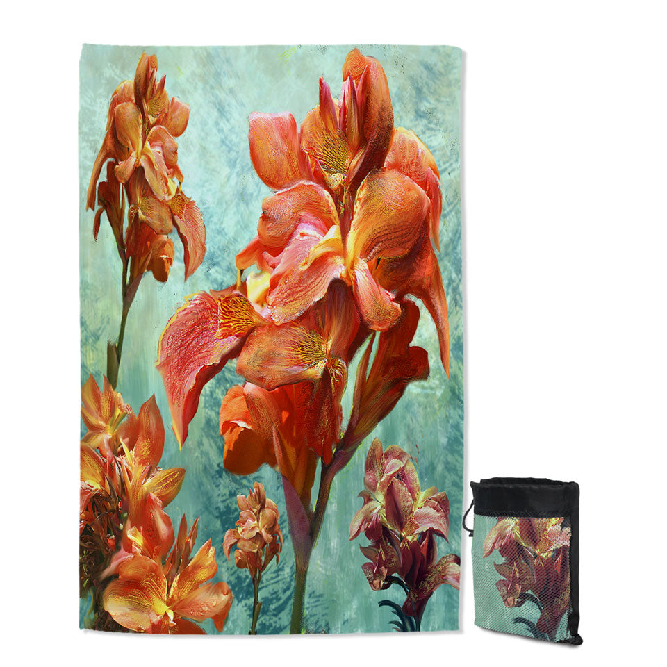 Fine Floral Beach Towels Art Orchid Bouquet