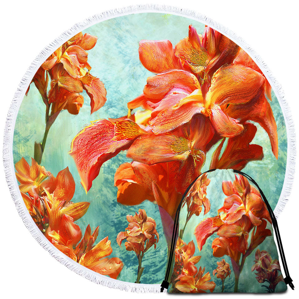 Fine Floral Travel Beach Towel Art Orchid Bouquet