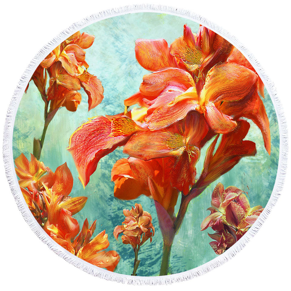 Fine Floral Womens Beach Towel Art Orchid Bouquet