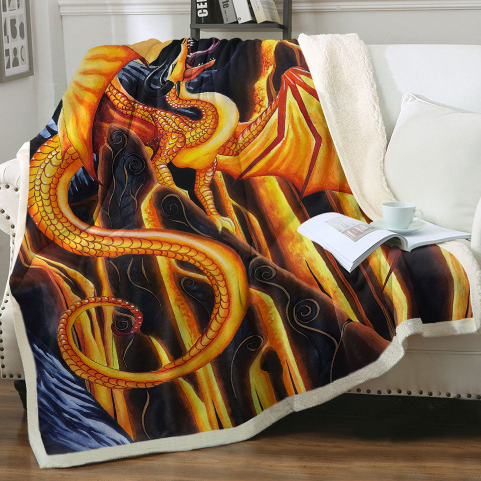 products/Fire-Falls-Fantasy-Art-Painting-Decorative-Blankets-Dragon