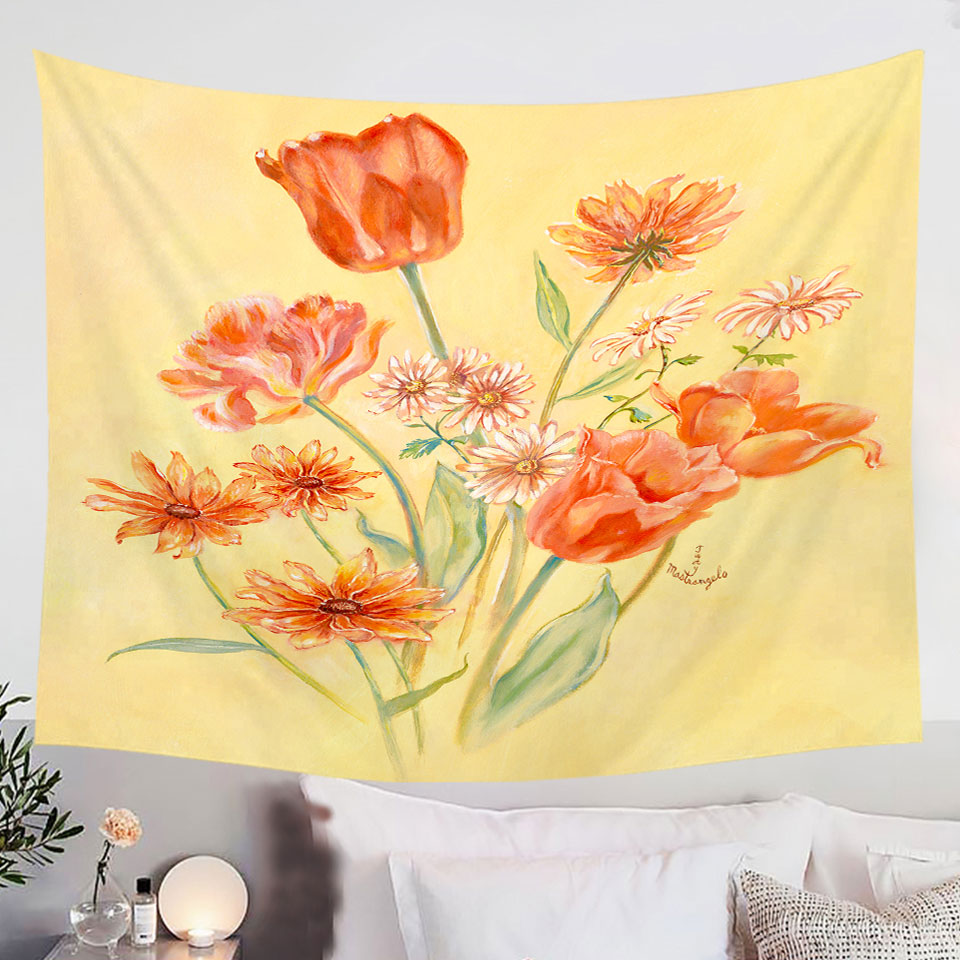 Floral-Art-Painting-Tulips-Tapestry