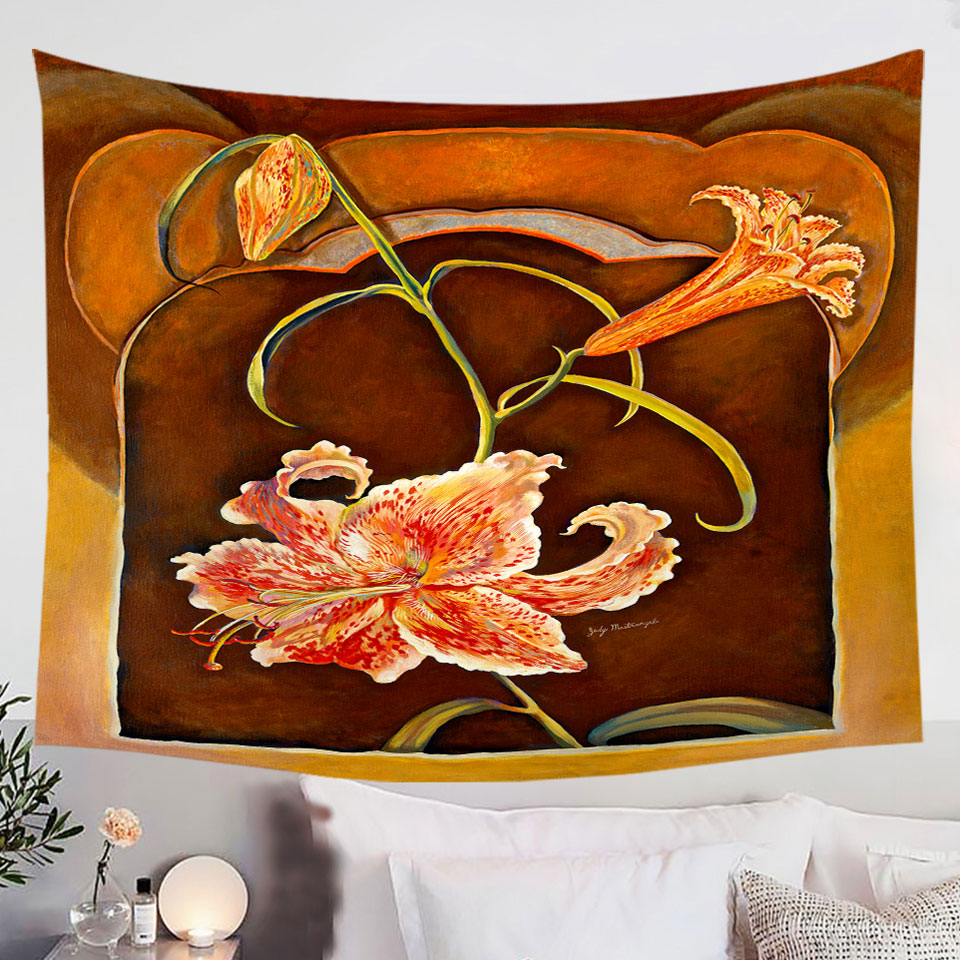 Floral-Art-Tiger-Lilies-Tapestry