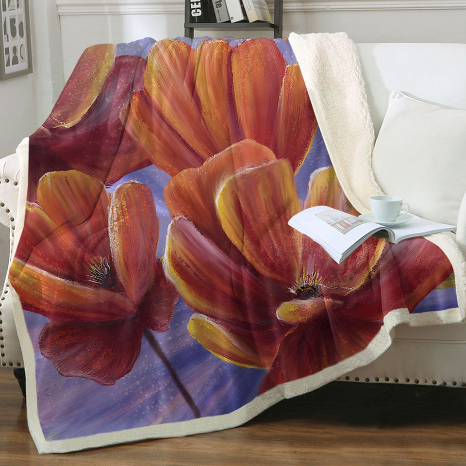 products/Floral-Art-the-Bloom-of-the-Poppy-Fleece-Blankets
