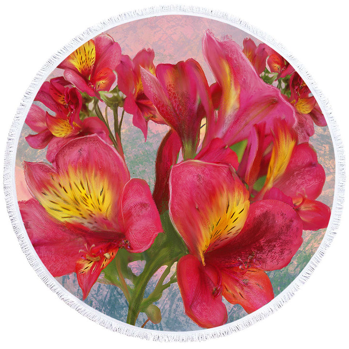 Floral Best Beach Towels Art Pink Orchid