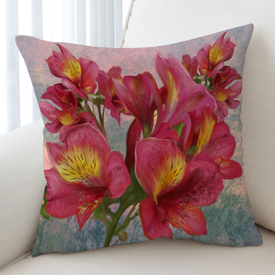 Floral Cushion Covers Art Pink Orchid