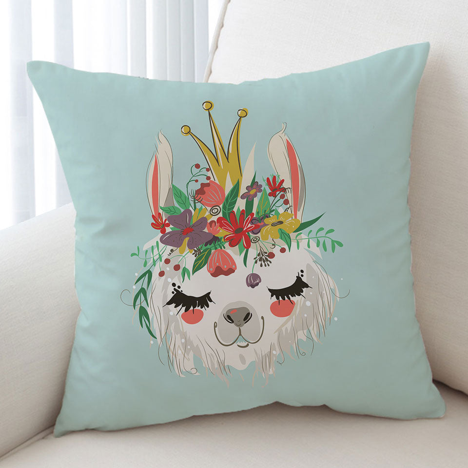 Floral Queen Llama Cushions