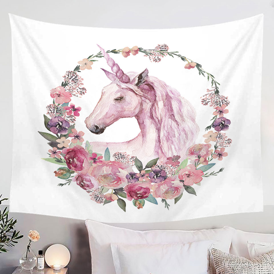 Floral Tapestry Circle Unicorn