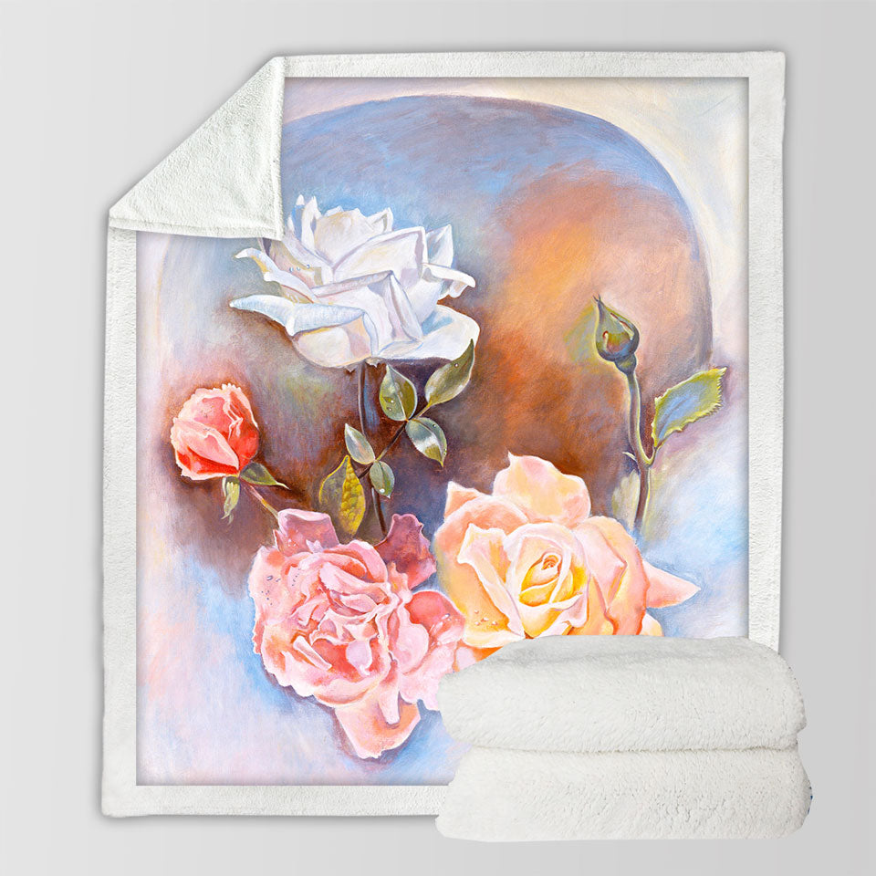 products/Floral-Throws-Art-Painting-Beautiful-Multi-Colored-Roses