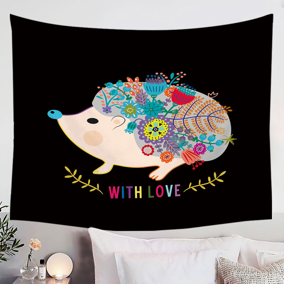 Floral Wall Decor Hedgehog